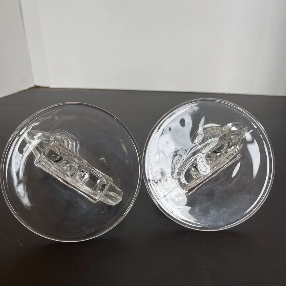 Vintage Art Deco Fostoria Glass Candlestick Holders